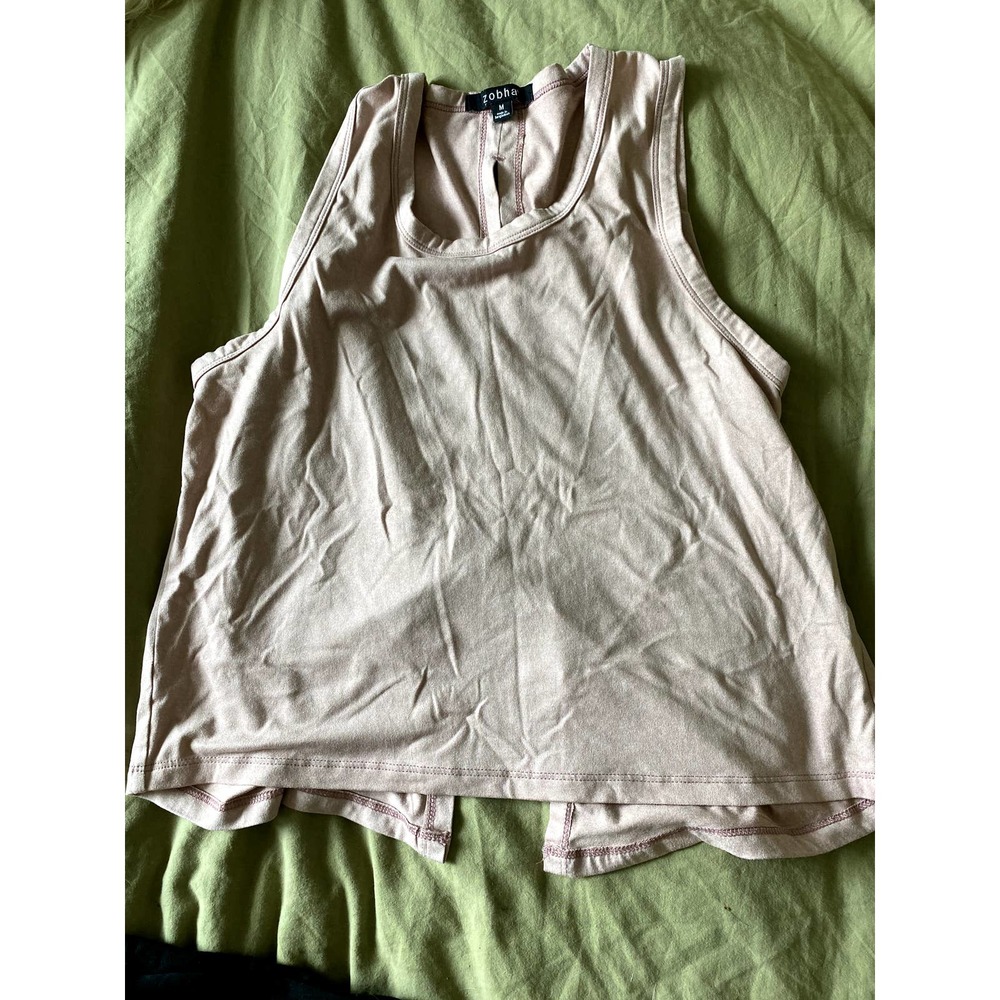 Zobba Split Back Athletic Shirt - Womens - Pink - Size Medium